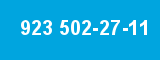923 502-27-11 923 502-27-11